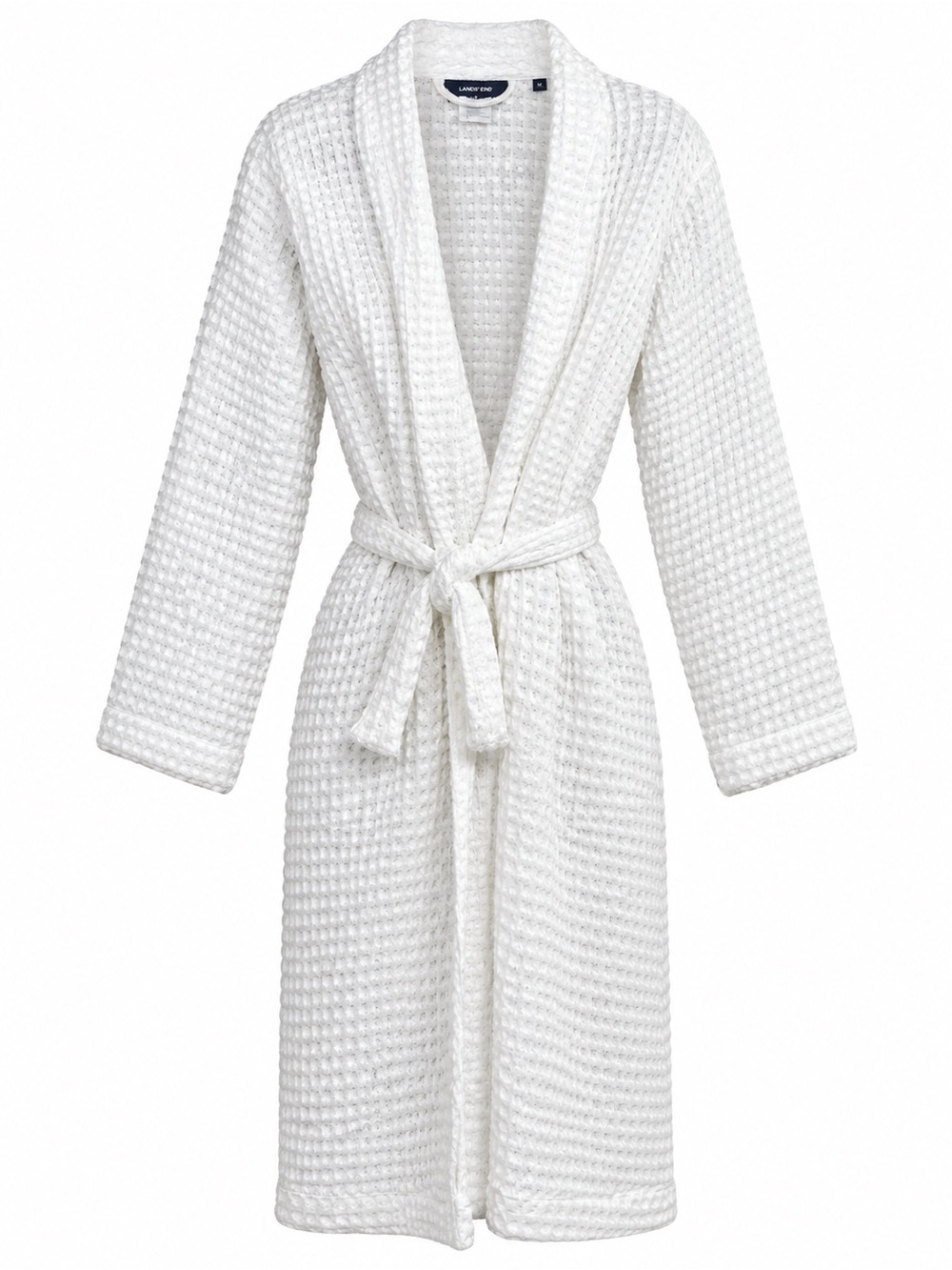 Brooklinen White Waffle Weave Bathrobe 100% Turkish Cotton Mens Womens Size M